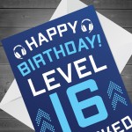 16th Birthday Gamer Card For Son Brother Gaming Theme Birthday