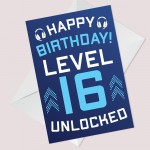 16th Birthday Gamer Card For Son Brother Gaming Theme Birthday