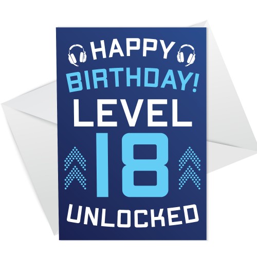 18th Birthday Gamer Card For Son Brother Gaming Theme Birthday