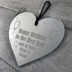 Best Dad Birthday Gift Personalised Engraved Heart Gift