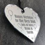 Best Dad Birthday Gift Personalised Engraved Heart Gift