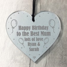 Best Mum Birthday Gift Personalised Engraved Heart Gift
