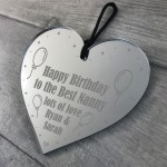 Best Nanny Birthday Gift Personalised Engraved Heart Gift