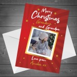 Christmas Card For Grandma Grandpa Personalised Photo Card