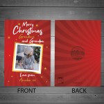 Christmas Card For Grandma Grandpa Personalised Photo Card