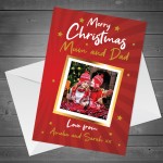 Christmas Card For Mum Dad Personalised Photo Card