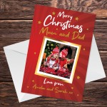 Christmas Card For Mum Dad Personalised Photo Card