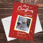 Christmas Card For Nanny Grandad Personalised Photo Card