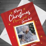 Christmas Card For Nanny Grandad Personalised Photo Card