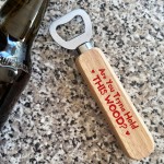 Funny Hold This Wood Bottle Opener Valentines Anniversary Gift