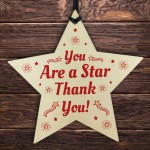 You Are A Star Gift Wooden Hanging Star Thank You Gift