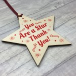 You Are A Star Gift Wooden Hanging Star Thank You Gift