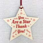 You Are A Star Gift Wooden Hanging Star Thank You Gift