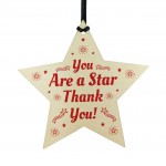 You Are A Star Gift Wooden Hanging Star Thank You Gift