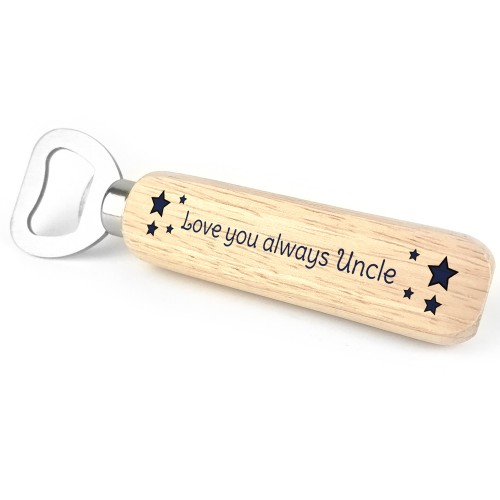 Novelty Uncle Gift Wooden Bottle Opener Christmas Birthday Gift