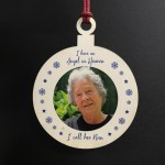 Personalised Angel In Heaven Christmas Memorial Bauble