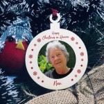 Personalised Christmas In Heaven Hanging Tree Bauble Mum Dad
