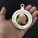 Personalised Christmas In Heaven Hanging Tree Bauble Mum Dad