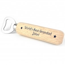 Worlds Best Grandad Wood Bottle Opener Grandparent Gift