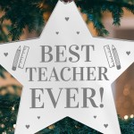 BEST TEACHER EVER Gift Acrylic Hanging Star Teacher Gifts