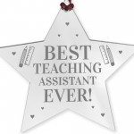 BEST TEACHING ASSISTANT EVER Gift Acrylic Hanging Star Teacher