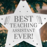 BEST TEACHING ASSISTANT EVER Gift Acrylic Hanging Star Teacher