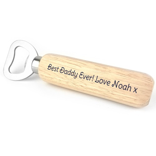 Best Daddy Ever Gift Personalised Wood Bottle Opener Birthday