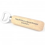 Birthday Gift For Grandad Personalised Wood Bottle Opener