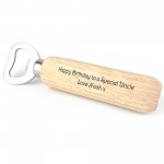 Birthday Gift For Uncle Personalised Wood Bottle Opener