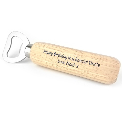 Birthday Gift For Uncle Personalised Wood Bottle Opener