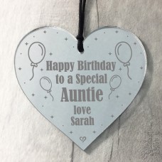 Birthday Gift For Auntie Personalised Engraved Heart Gift