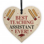 Special Thank You Gift For Teaching Assistant Wooden Heart