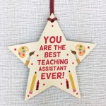 Teaching Assistant Gift Wooden Hanging Star Special Thank You Gi