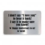 Anniversary Gifts For Boyfriend Girlfriend Personalised Card