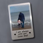 Memorial Gift For Dad Personalised Metal Card In Memory Gift