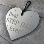 Best Step Dad Gifts Mirror Heart Gift For Dad Novelty Birthday
