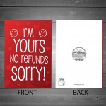 Funny Joke Card For Valentines Day Anniversary Card For Men