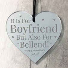 Funny Boyfriend Engraved Heart Valentines Day Gift For Boyfriend