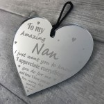 Nan Gift Poem Engraved Heart Birthday Gift From Grandchildren