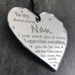 Nan Gift Poem Engraved Heart Birthday Gift From Grandchildren