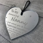 Nanny Gift Poem Engraved Heart Birthday Gift From Grandchildren