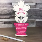 Nan Gift Poem Personalised Flower Birthday Gift Grandparent Gift