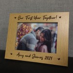 1st Anniversary Gift For Couple Personalised Photo Frame