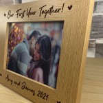 1st Anniversary Gift For Couple Personalised Photo Frame