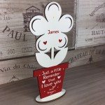 Personalised Anniversary Gift For Him Her Flower Love You Gift
