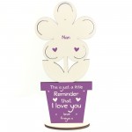 Gift For Nan Personalised Flower I Love You Birthday Gift