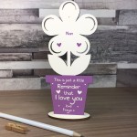 Gift For Nan Personalised Flower I Love You Birthday Gift