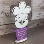 Gift For Nan Personalised Flower I Love You Birthday Gift
