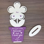 Gift For Nan Personalised Flower I Love You Birthday Gift