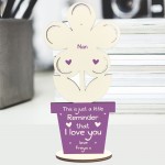 Gift For Nan Personalised Flower I Love You Birthday Gift